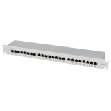 LogiLink Patchpanel Cat.6A – 24-Port RJ45, Lichtgrau (RAL 7035)