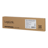 LogiLink Patchpanel Cat.6A – 24-Port RJ45, geschirmt, 19 Zoll, PoE/PoE+/PoE++, Schwarz (RAL 9005)