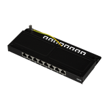 Kompaktes 8-Port Patchpanel für Desktop & Wand – Cat.6A, PoE++