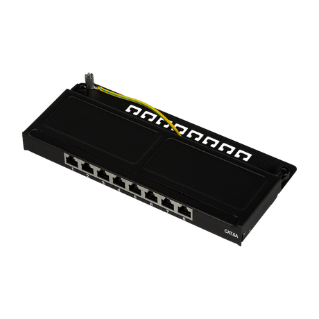 Kompaktes 8-Port Patchpanel für Desktop & Wand – Cat.6A, PoE++