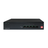 Kompakter 5-Port PoE Switch für IP-Kameras & Access Points – LogiLink
