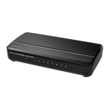 LogiLink 8-Port Gigabit Desktop Switch NS0106 – Ethernet Netzwerk Switch, 10/100/1000 Mbit/s, energieeffizient, Plug & Play