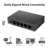 LogiLink 5-Port Gigabit Ethernet Desktop Switch, Metallgehäuse, Lüfterlos, 10/100/1000 Mbit/s