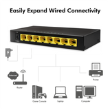 Lüfterloser 8-Port Gigabit Switch für Büro & Heimnetzwerk – LogiLink