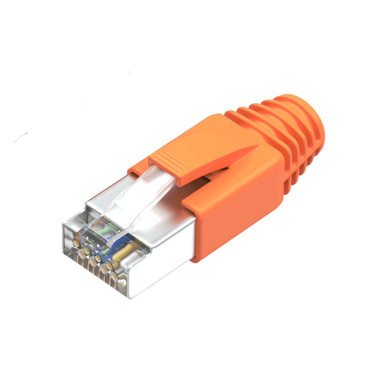 10x RJ45 Stecker Cat 7 Pass-Through – LAN Netzwerkstecker für Verlegekabel, Ethernet Crimp Stecker 10 Gigabit