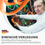Cat7 Verlegekabel S/FTP 1000 MHz – Orange, LSZH (Eca), 23 AWG, PiMF