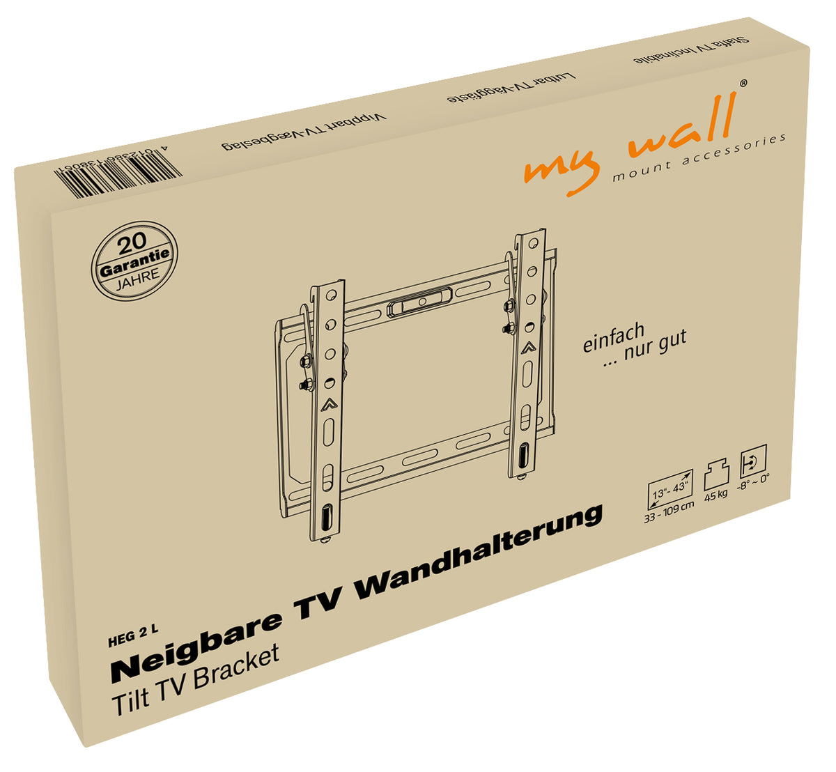 my wall TV Wandhalterung neigbar (HEG 2 L)