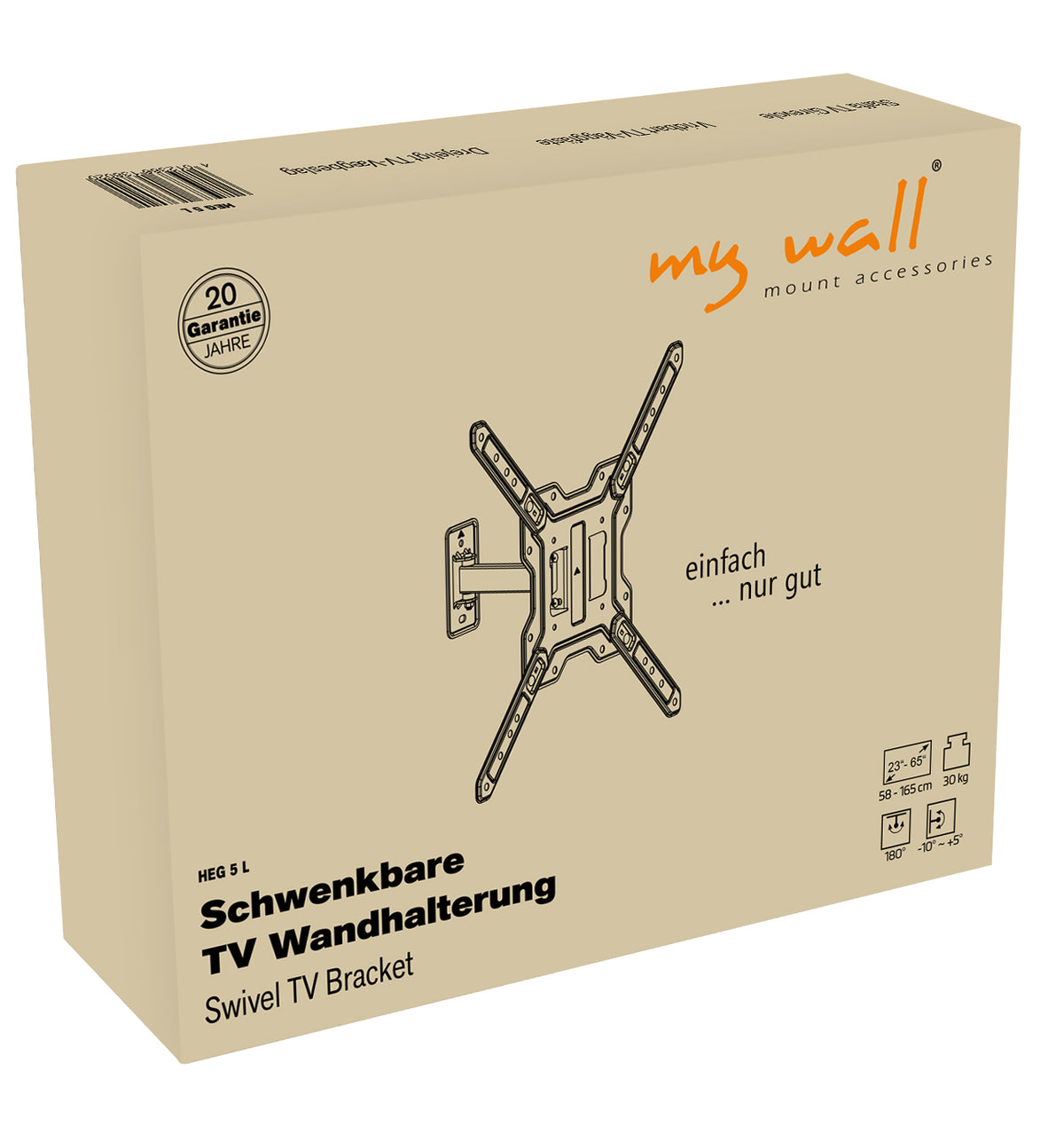my wall SchwenkbareTV Wandhalterung (HEG 5 L)