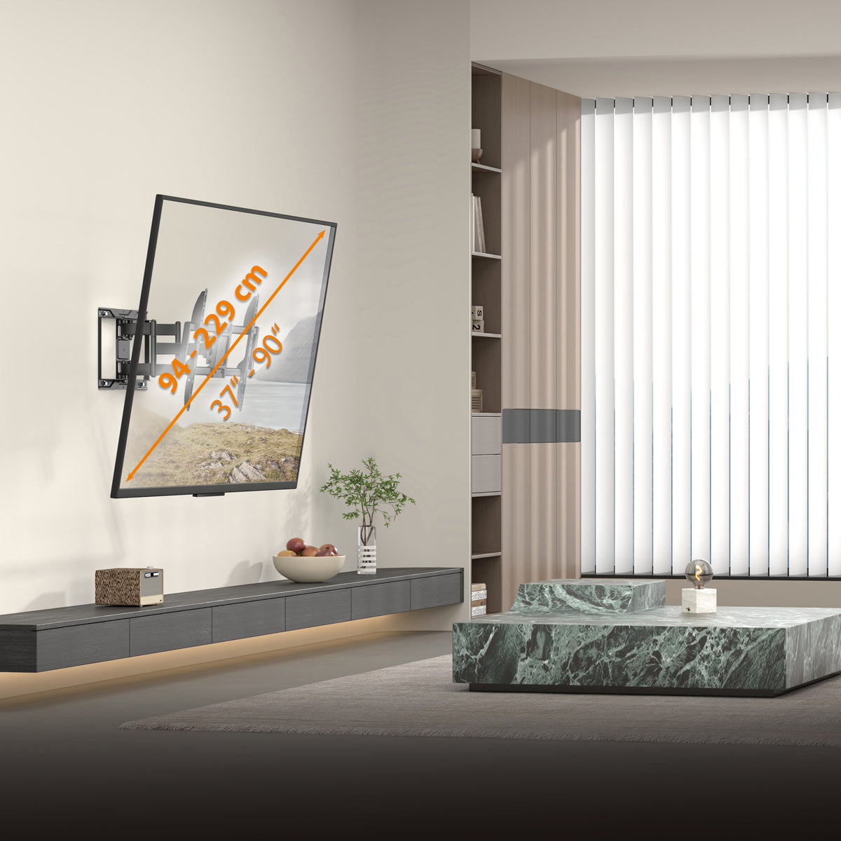 my wall TV Wandhalterung schwenkbar für XXL Fernseher (HF 23 L)