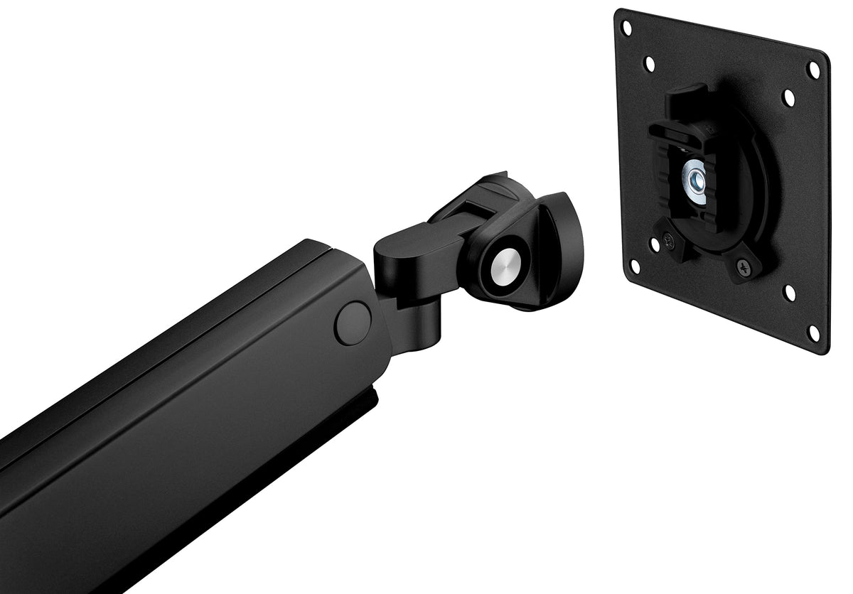 my wall Vollbeweglicher Tischhalter mit Federsystem & 2 USB-Anschlüssen für 2x Flachbildschirme (HL 22-2 L)