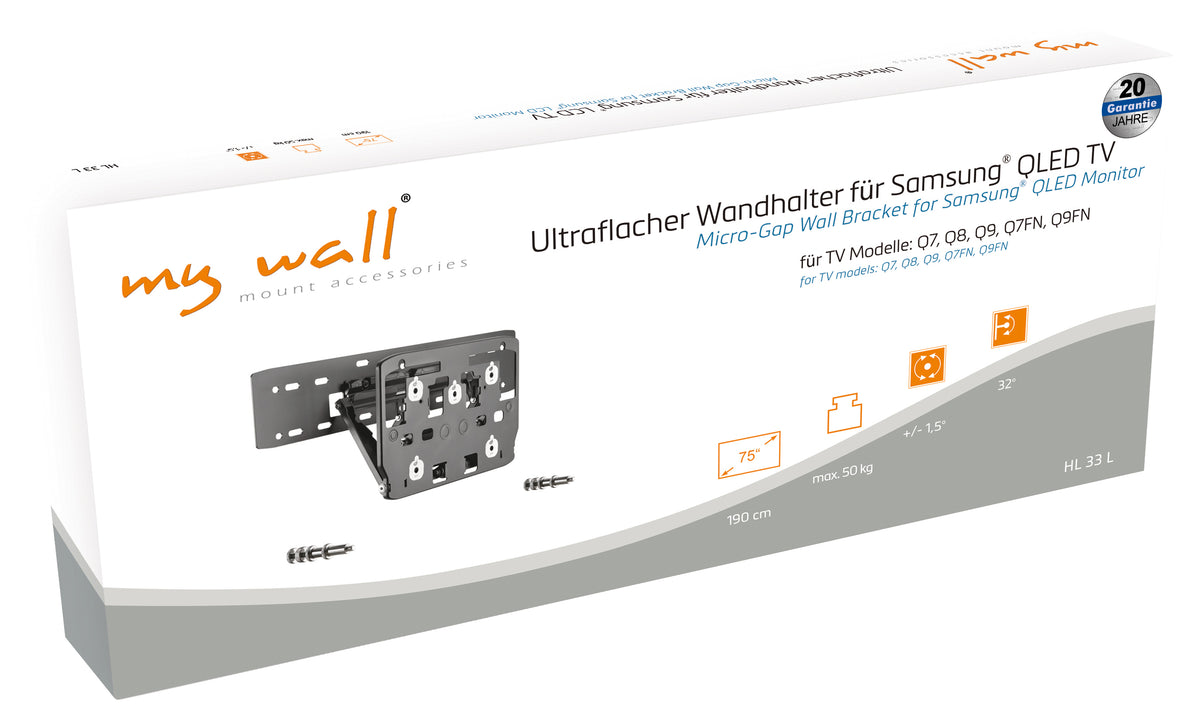 my wall Ultraflache Wandhalterung für die Samsung® Q-Serie (HL 33 L)