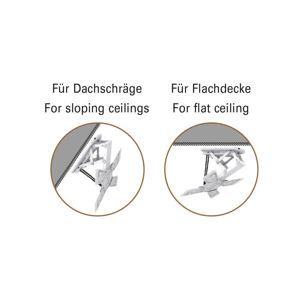 my wall Motorisierter & klappbarer Deckenhalter für Flachbildschirme (HL 43 MWL)