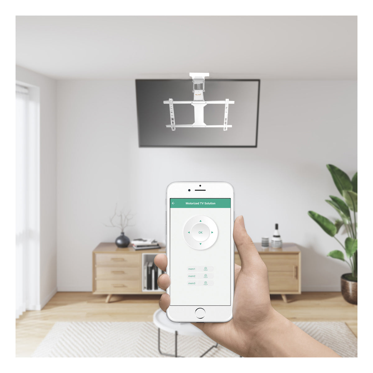 my wall Motorisierter & klappbarer Deckenhalter für Flachbildschirme (HL 44 MWL)