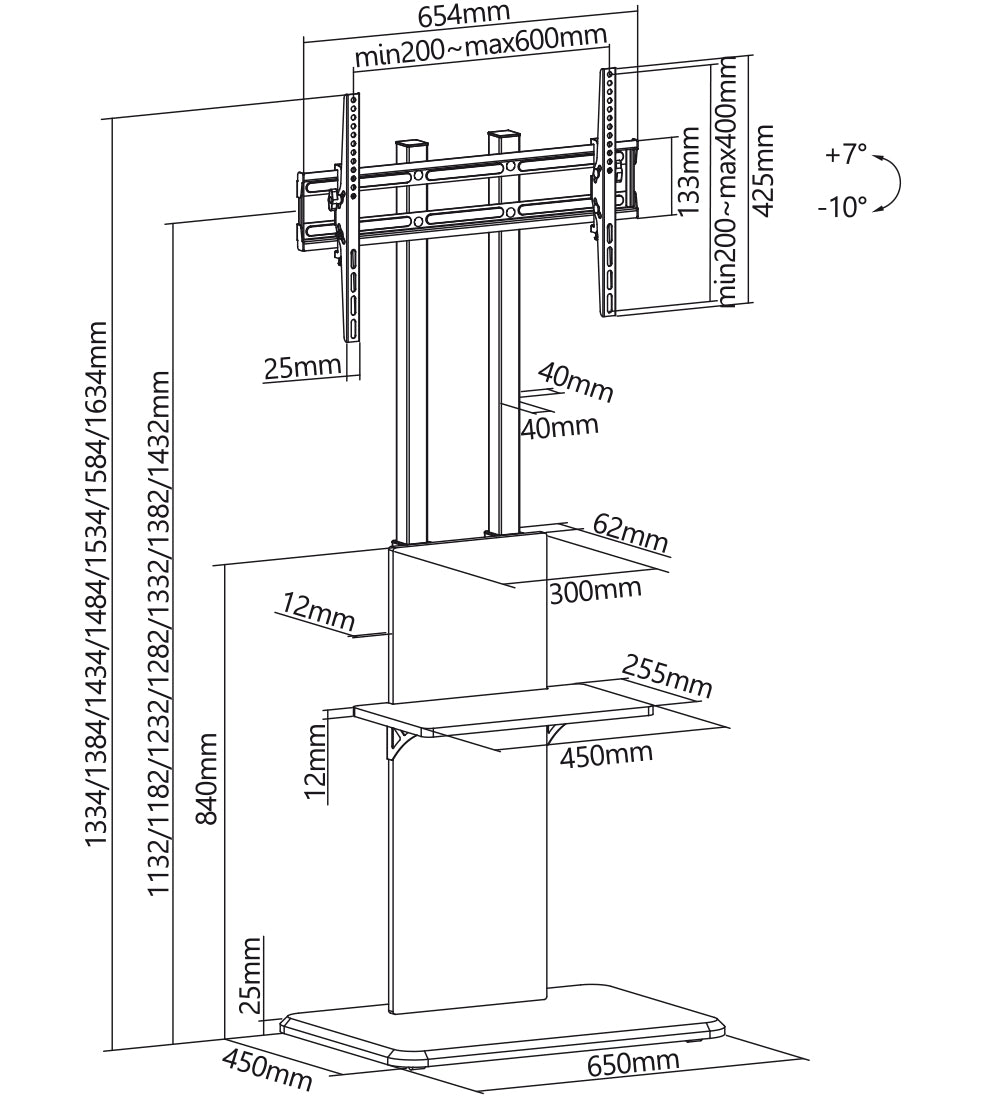 my wall Bodenständer für Flachbildschirme (HP 120 L)