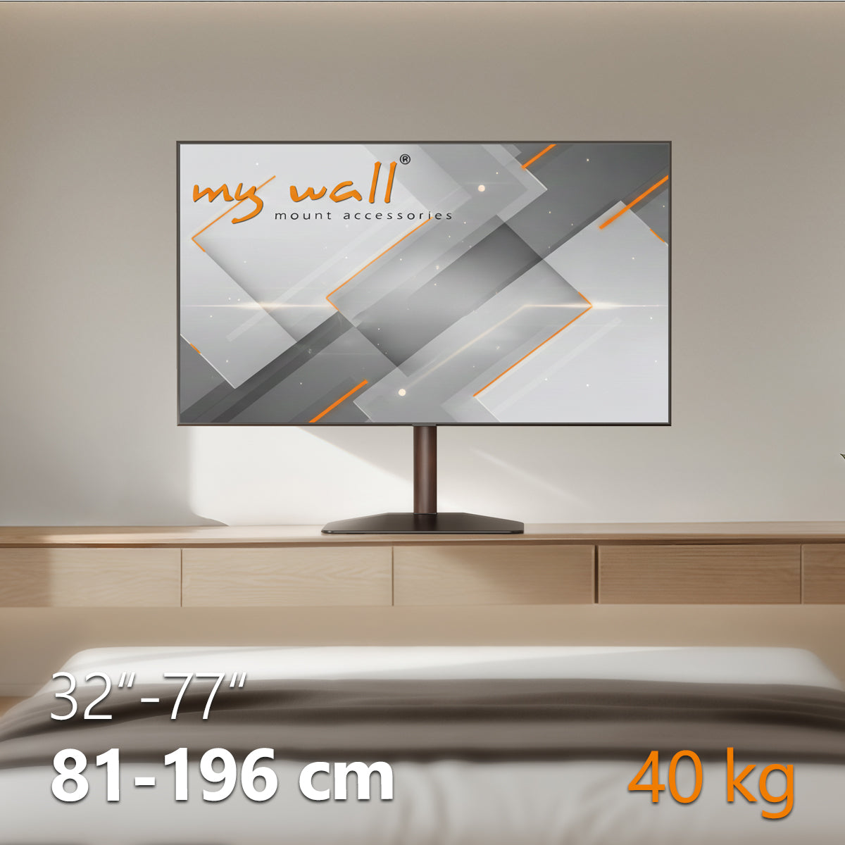 my wall TV Standfuß höhenverstellbar und drehbar (HP 128 L)