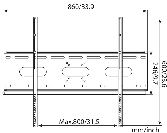 my wall TV Wandhalter mit Diebstahlschutz für XXL TV (HP 6-4 SL)