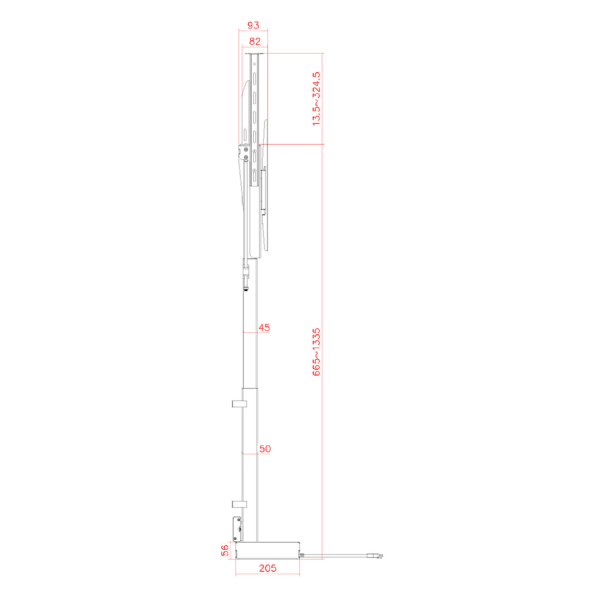 my wall Elektrischer TV Lift zum Hochfahren und Herunterlassen (HP 66-1 L)