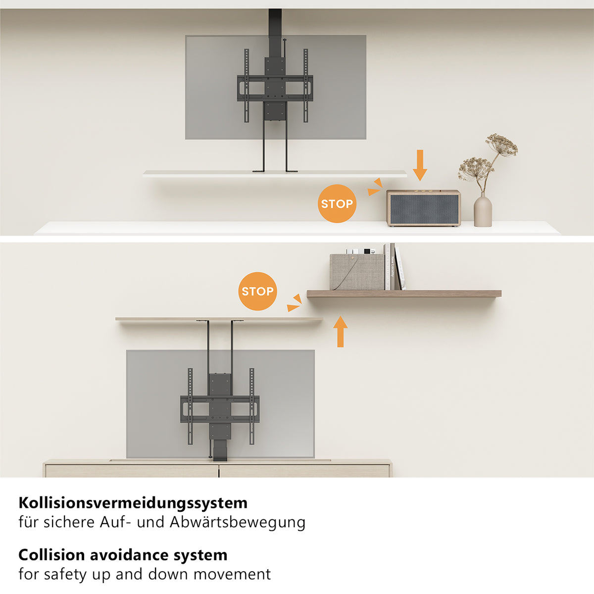 my wall Elektrischer TV Lift zum Hochfahren und Herunterlassen (HP 66-2 L)