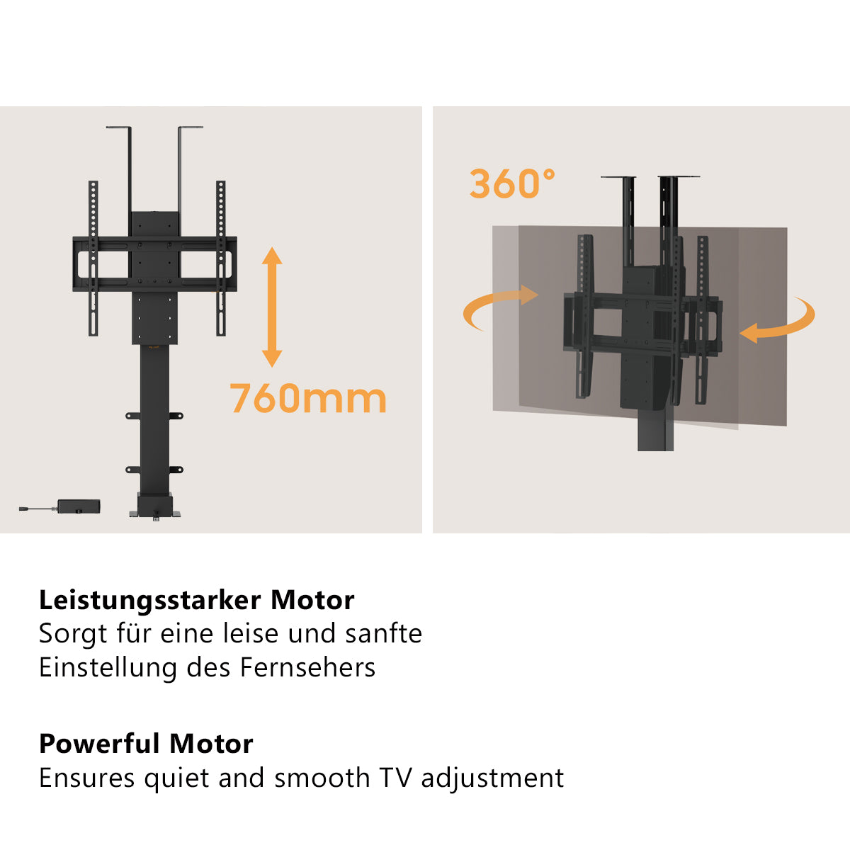 my wall Elektrisch drehbarer TV Lift (HP 67-1 L)