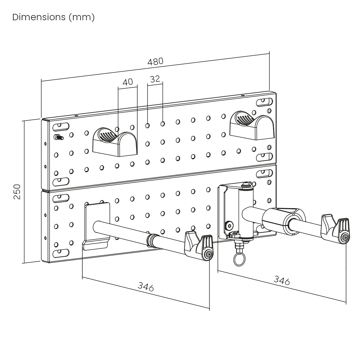 my wall Fahrrad Wandhalterung vertikal & horizontal (HR 14 L)