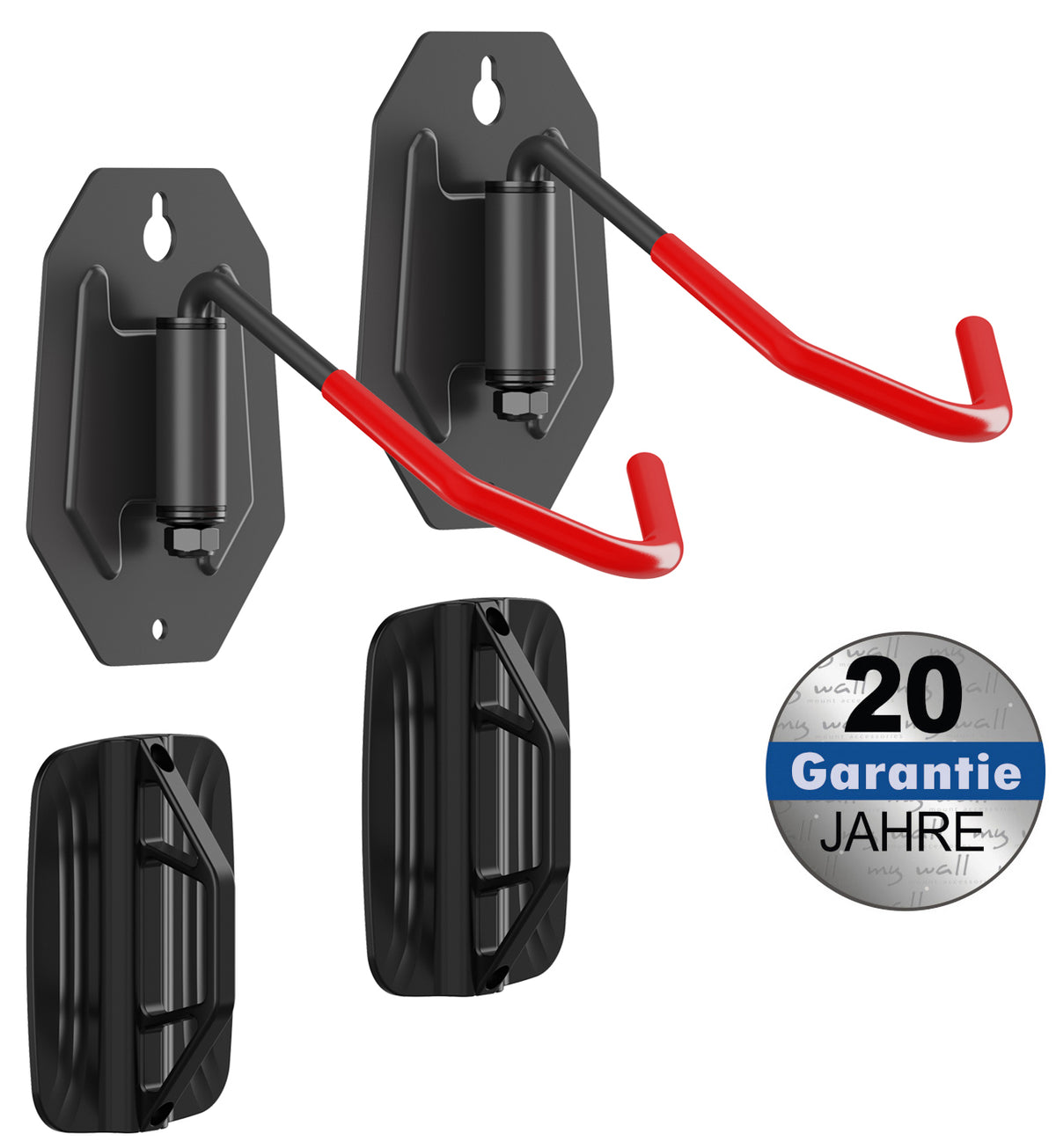 my wall 2er Pack Fahrrad Wandhalterung schwenkbar (HR 15 L)