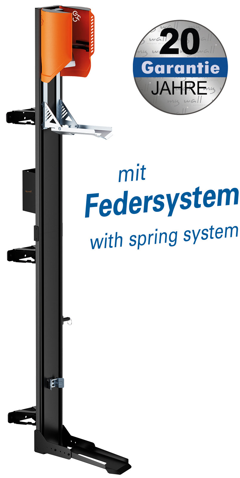 my wall EasyLift vertikale Fahrrad Wandhalterung schwenkbar (HR 17 L)