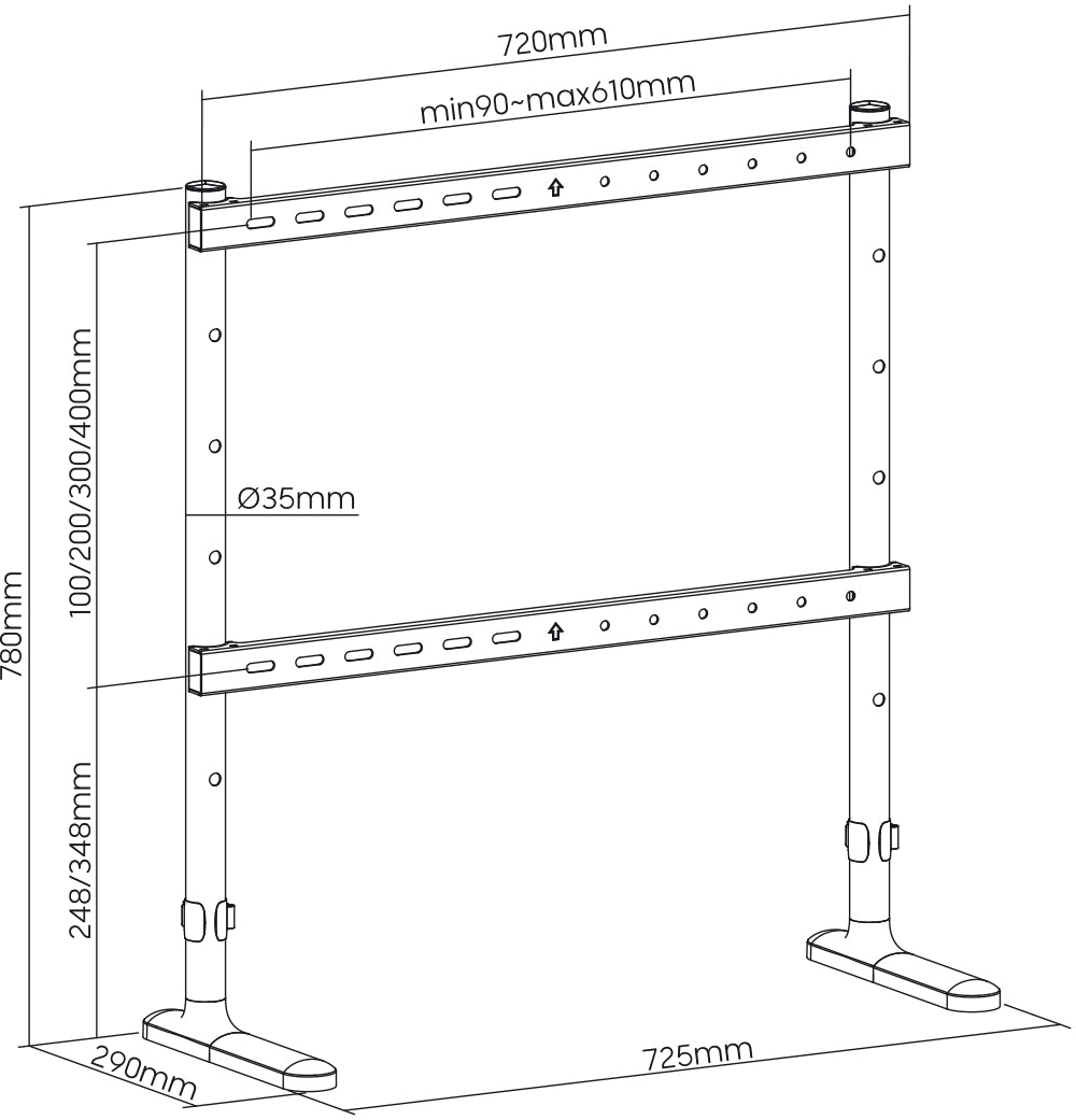 my wall Universal Standfuß für Flachbildschirme (HT 26 L)