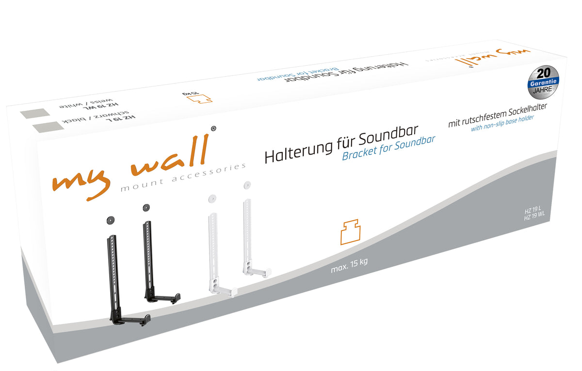 my wall Universal-Soundbar-Halterung mit rutschfestem Sockelhalter (HZ 19 WL)