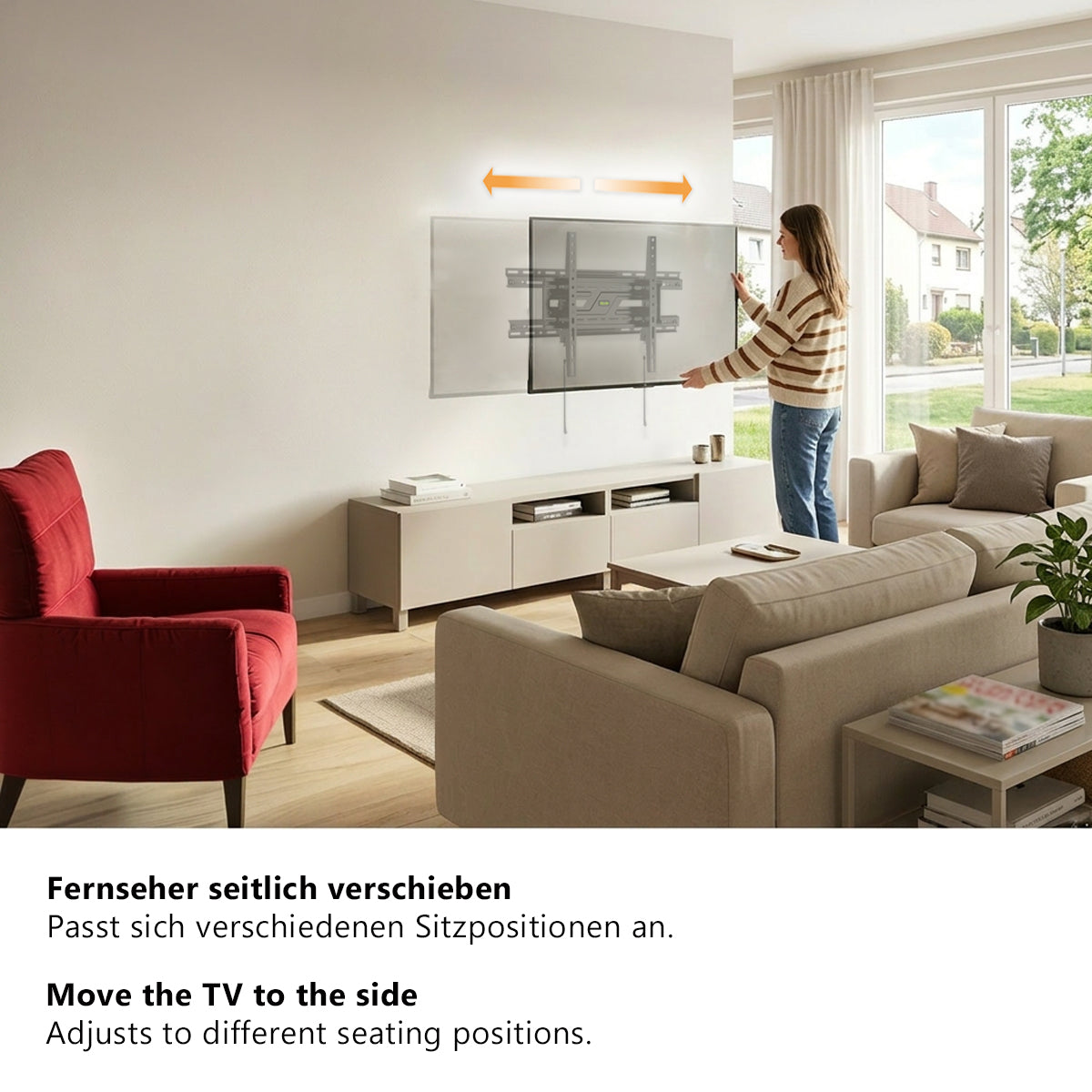 my wall Adapterschiene zum Verschieben für TV Wandhalterung (HZ 23 L)