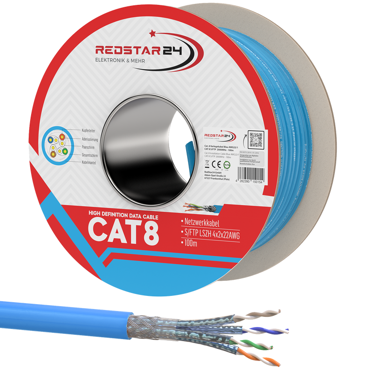 Cat.8 Verlegekabel 2000 MHz